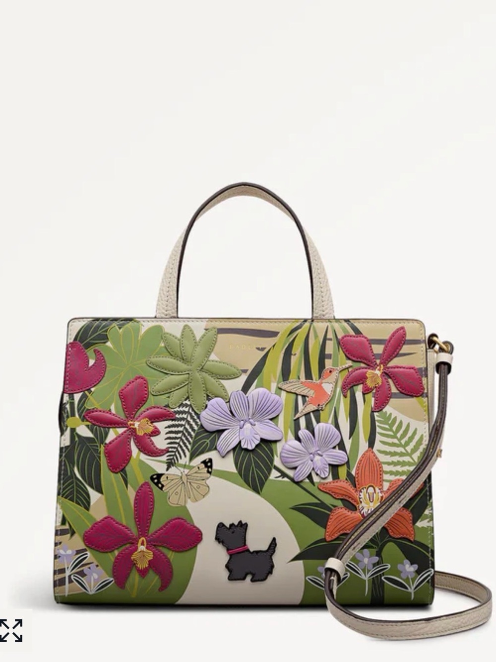 Radley London Botanical Appliqué Tote in Cream and Green. Collectible - Picture 8 of 14